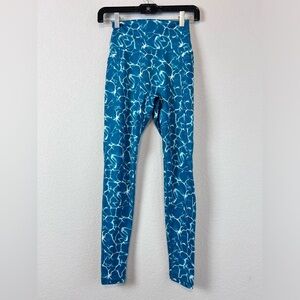 BuffBunny Turquoise Reflective Pattern Limitless leggings Size Small